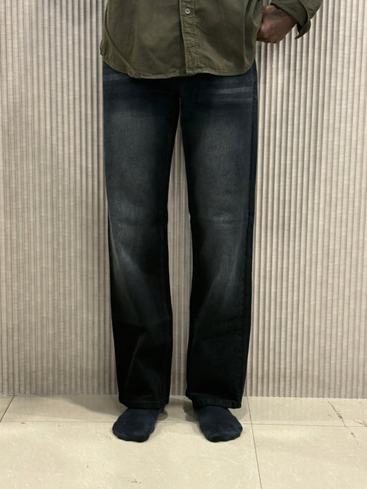 Black Faded Baggy Jeans