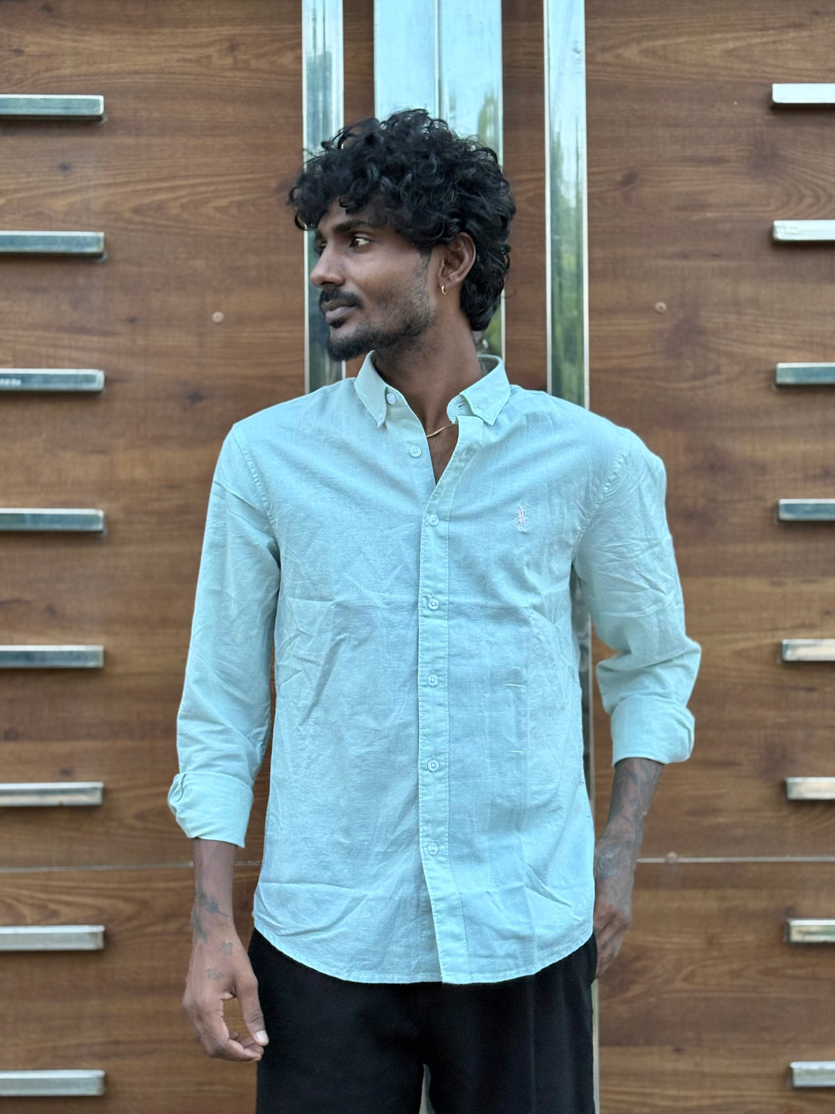 Light Green Linen Shirt