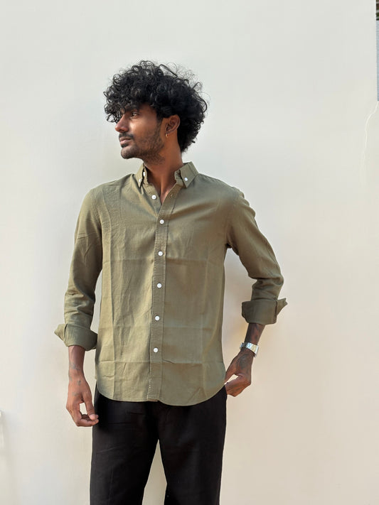 Green Linen Shirt
