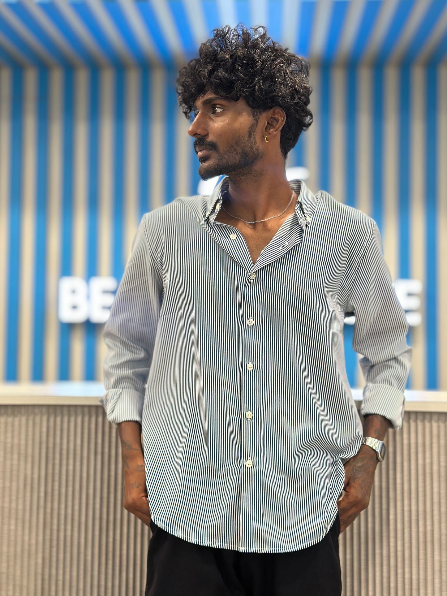 Blue Striped Shirt