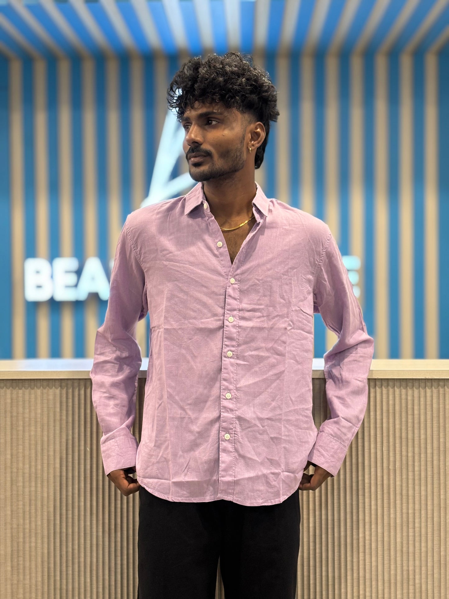 Pink Linen Shirt