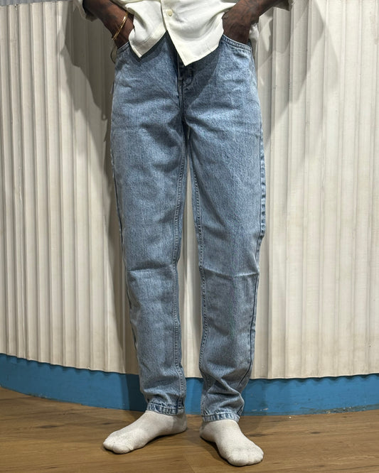 Acid Wash Blue Semi Baggy Jeans