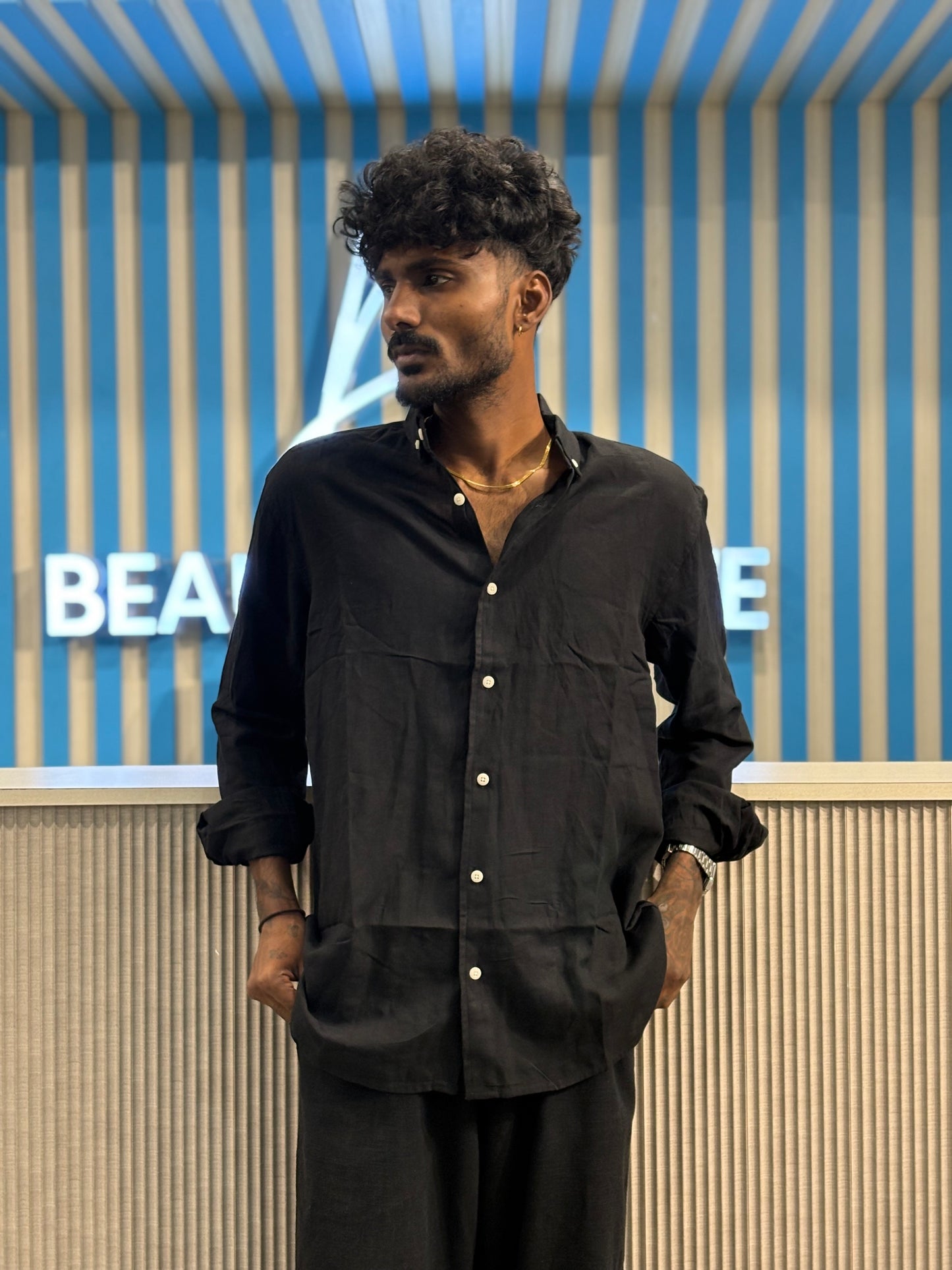 Black Linen Shirt