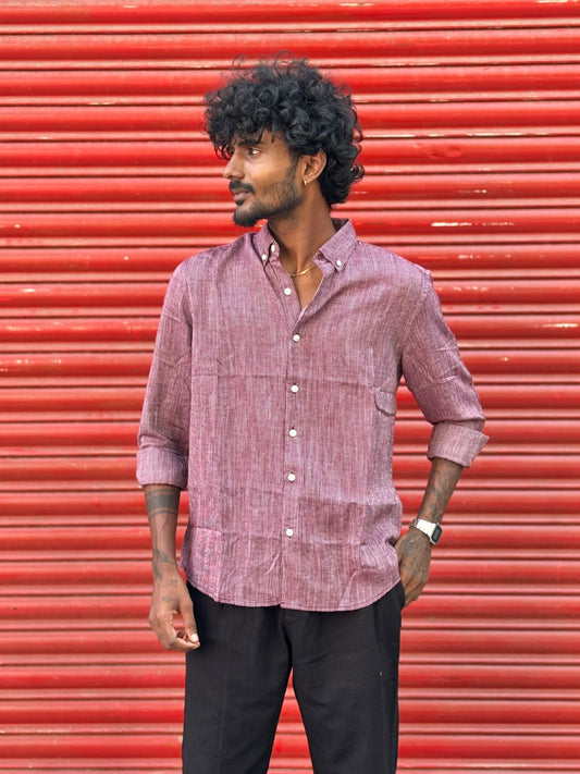 Maroon Striped Shirt