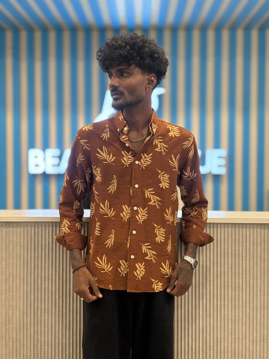 Brown Printed Shirt