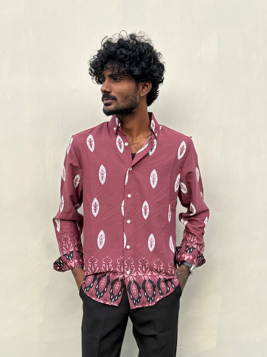 Dusky Rose Rayon Viscose Shirt