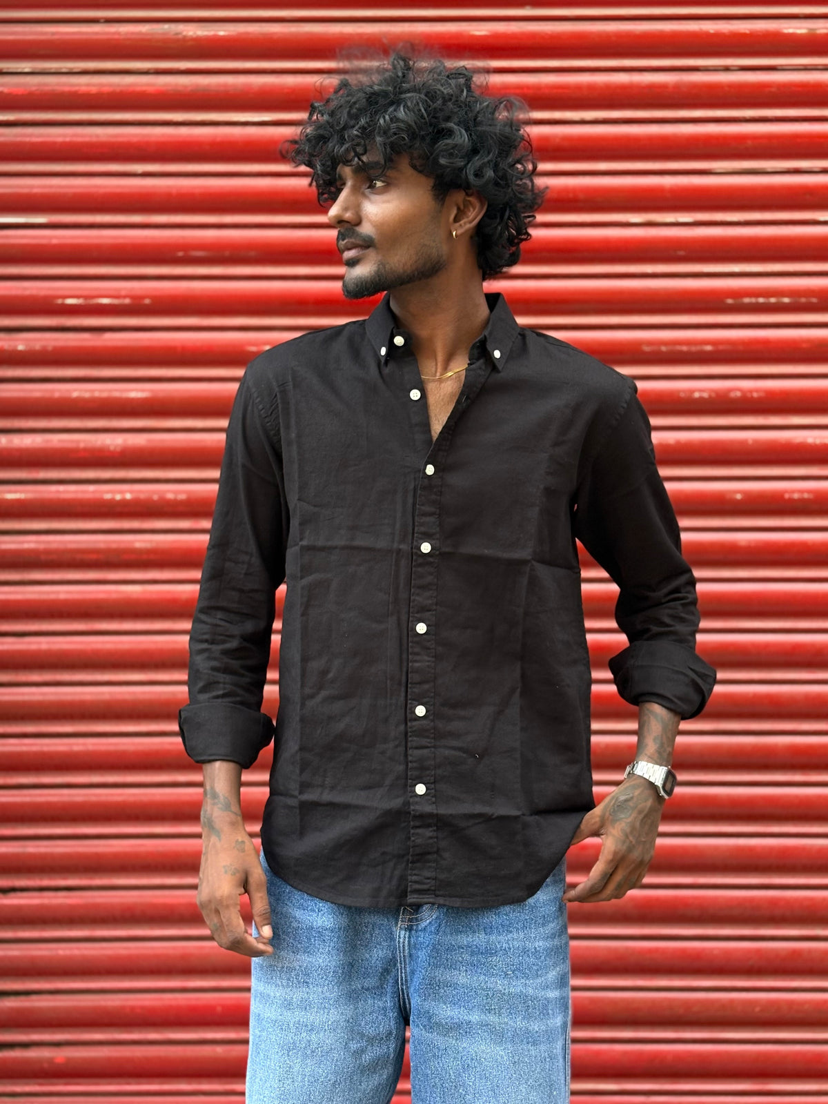 Black Linen Shirt