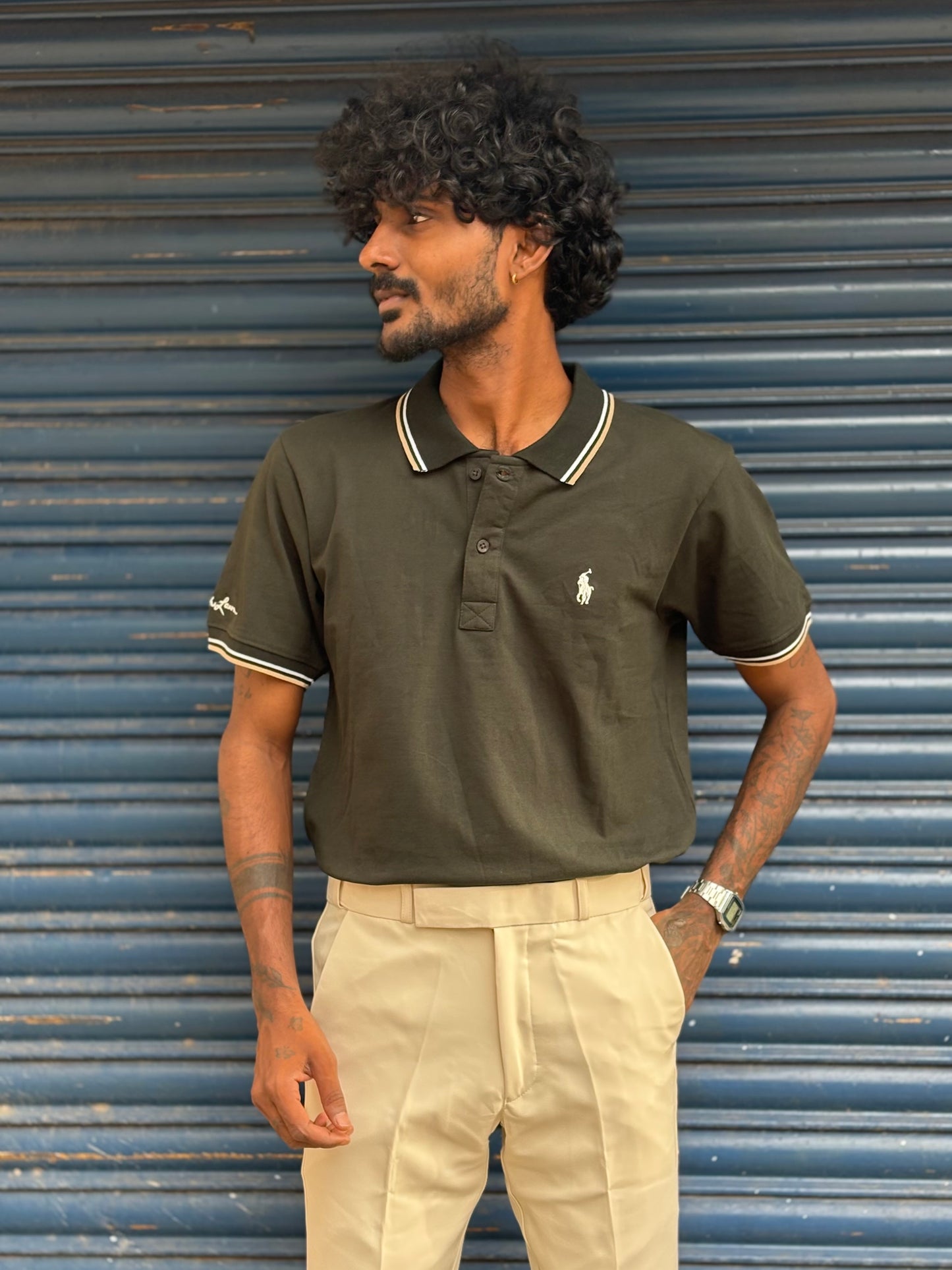 Dark Green Polo Tshirt