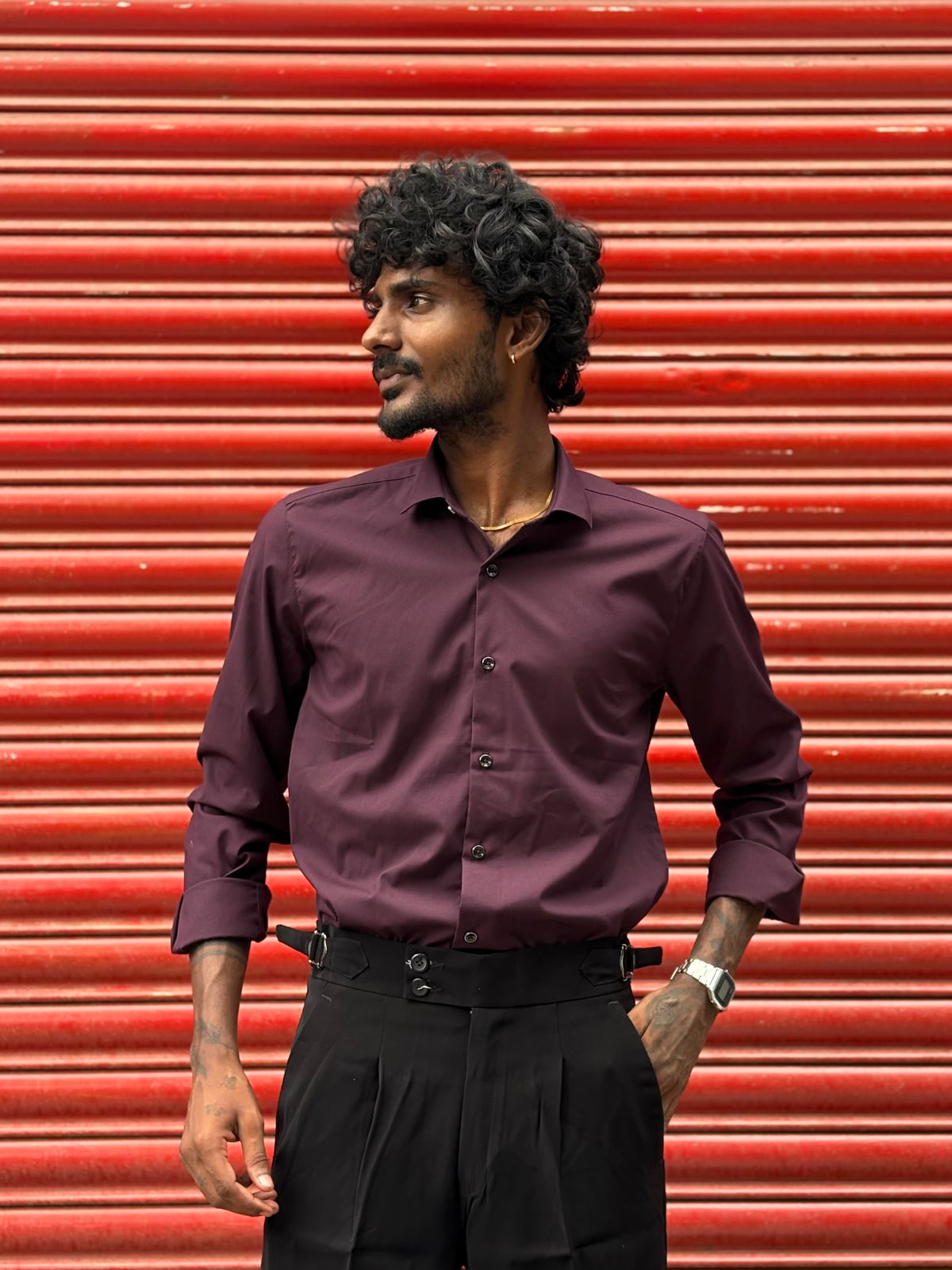 Maroon Liquid Shirt