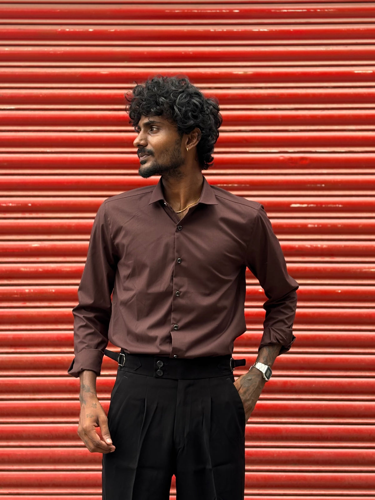 Brown Liquid Shirt