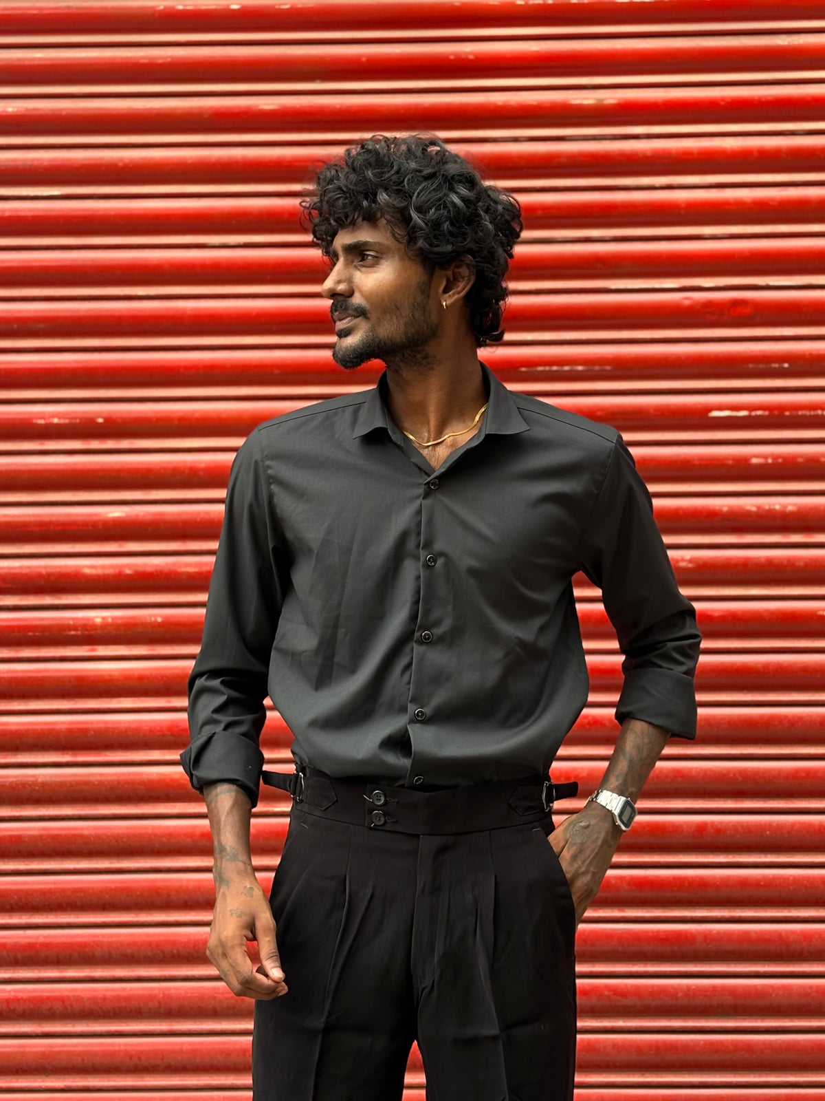 Dark Green Liquid Shirt
