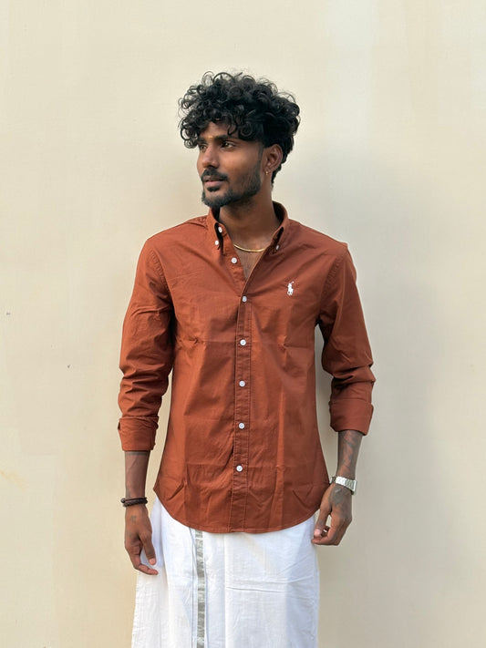 Brown Cotton Shirt