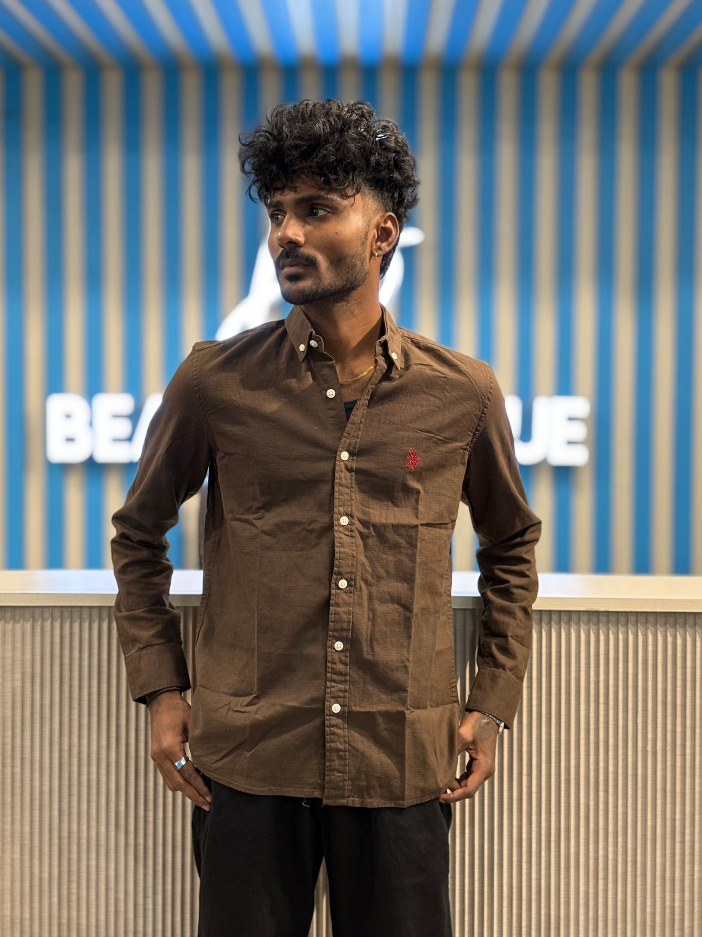 Brown Linen Shirt