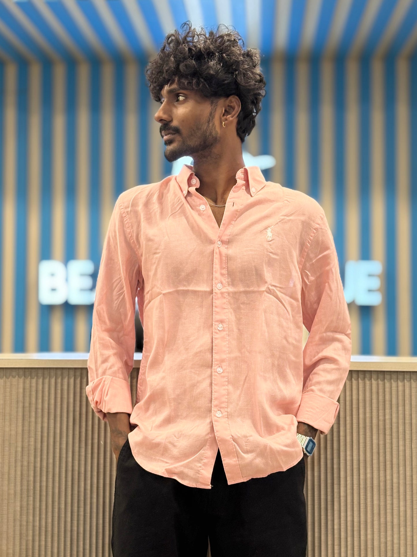 Pink Linen Shirt