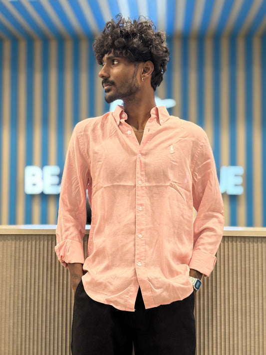 Pink Linen Shirt