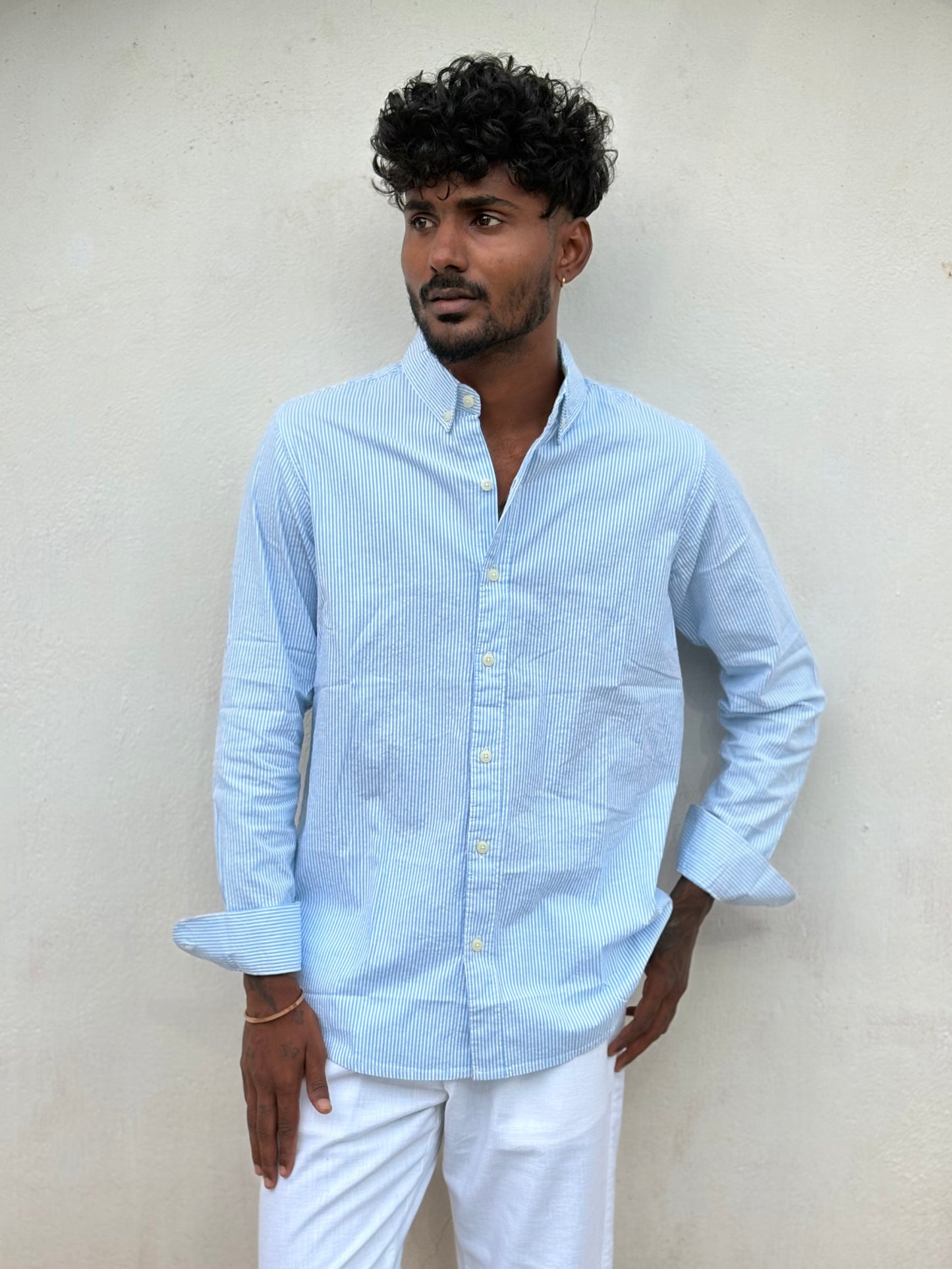 Blue Striped Old Money Shirt