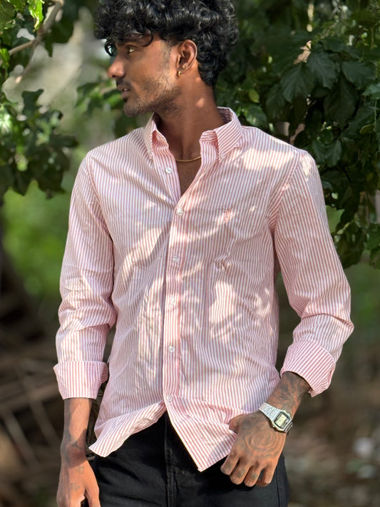 Pink Striped Old Money Shirt