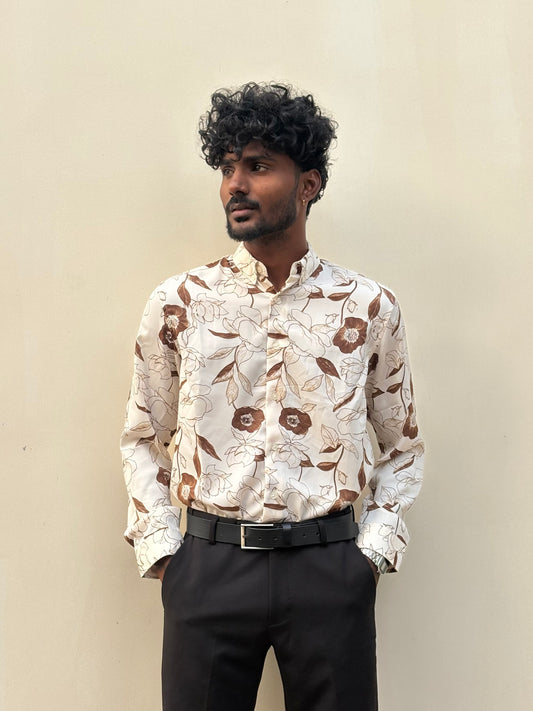 White Rayon Viscose Shirt