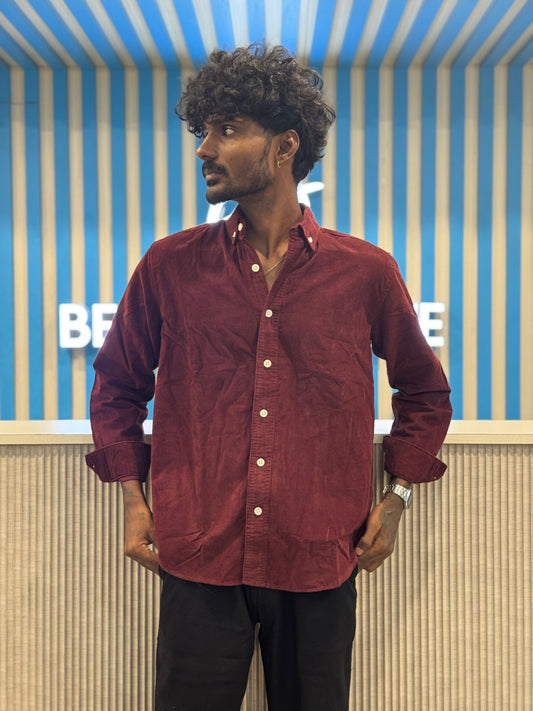 Maroon Corduroy Shirt