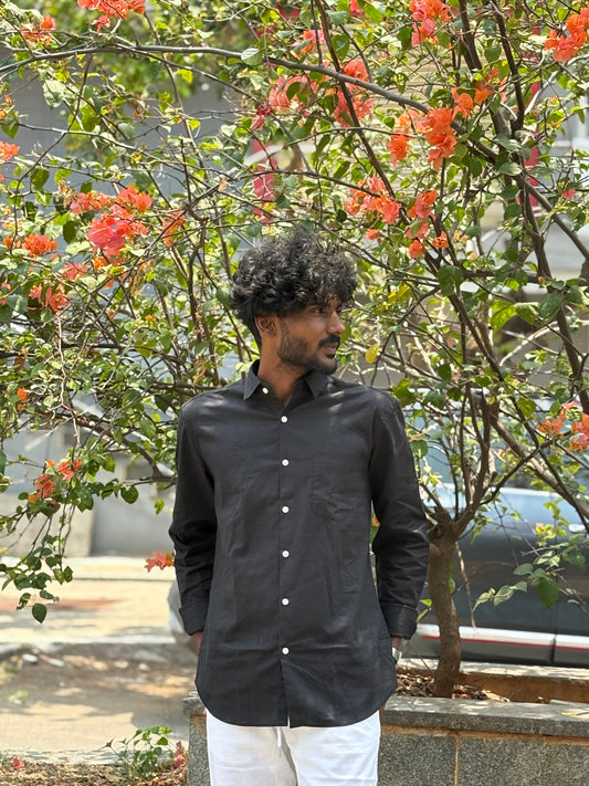 Black Linen Shirt