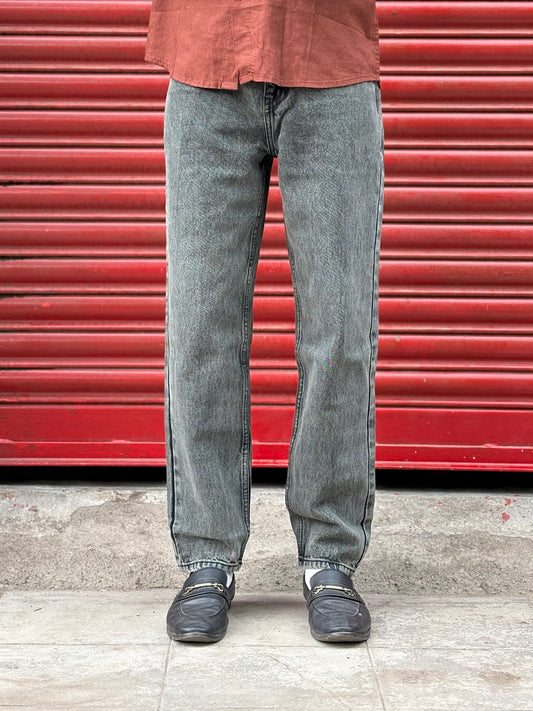 Grey Mom Fit Jeans
