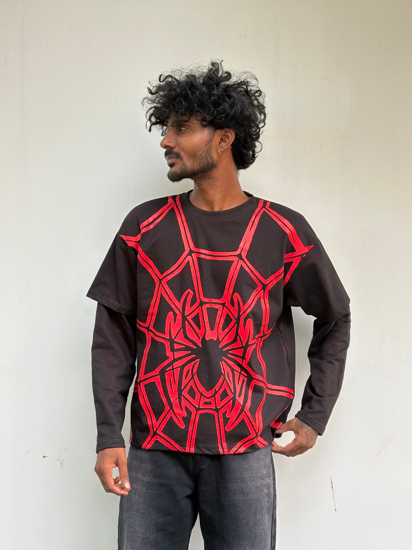 Black SpiderMan Doctor Sleeve Tshirt