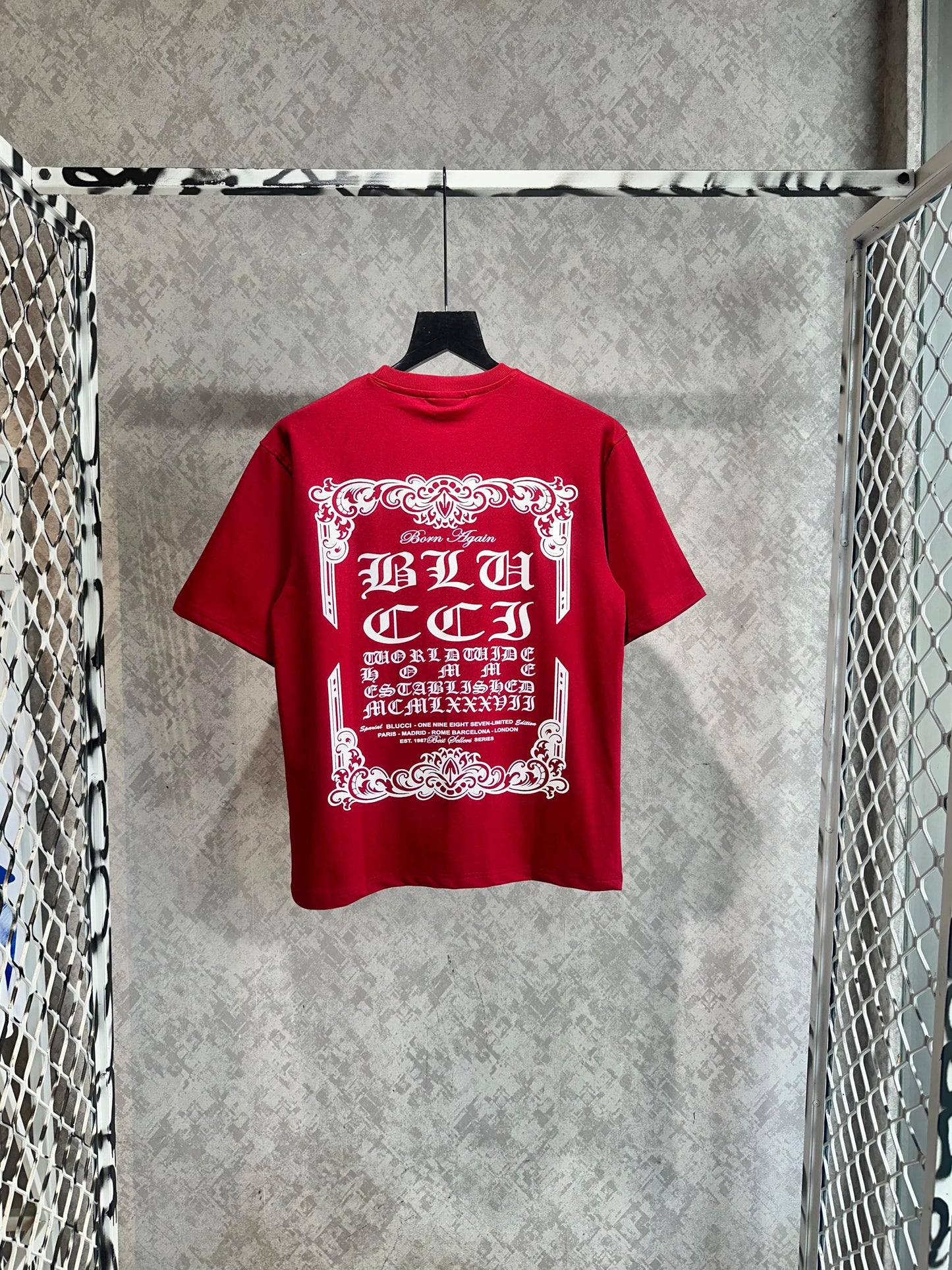 Red Backprinted Oversized Tshirt