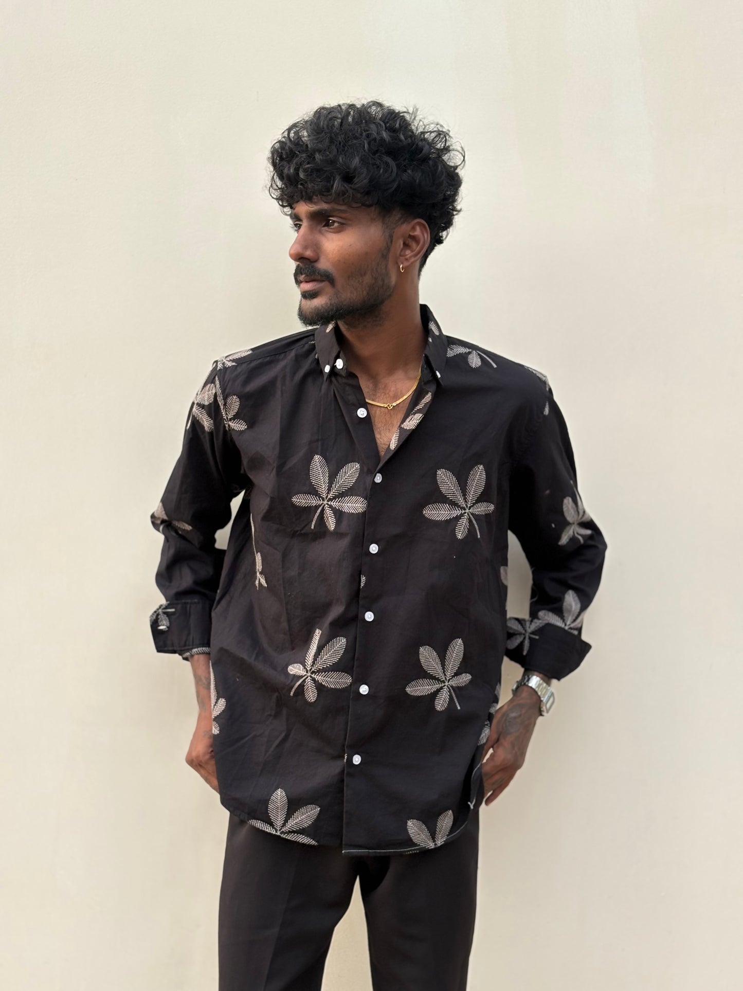 Black Embroidery Shirt