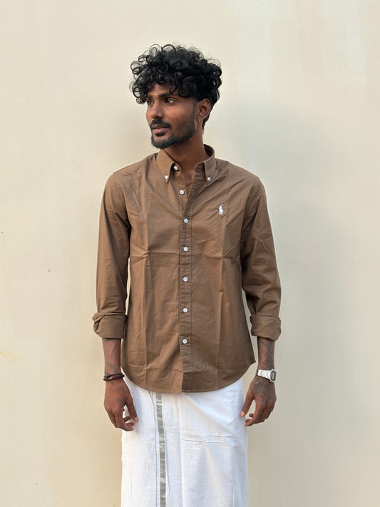 Brown Cotton Shirt