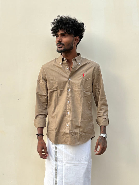 Brown Cotton Shirt