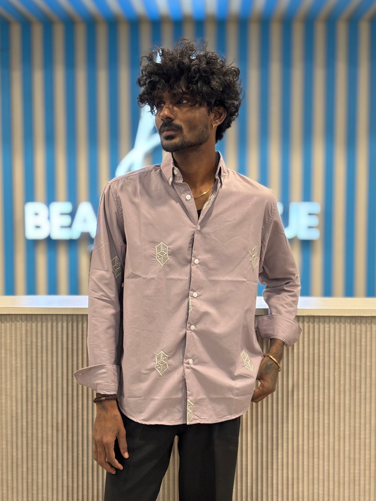 Pink Embroidery Shirt