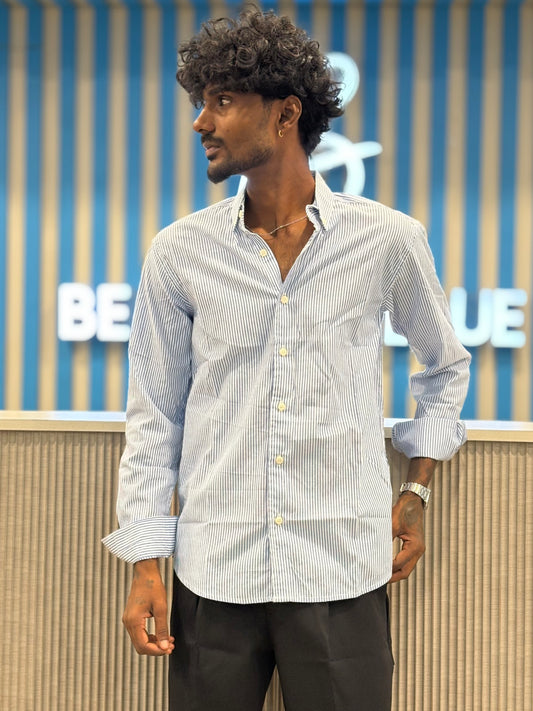 Blue Striped Old Money Shirt