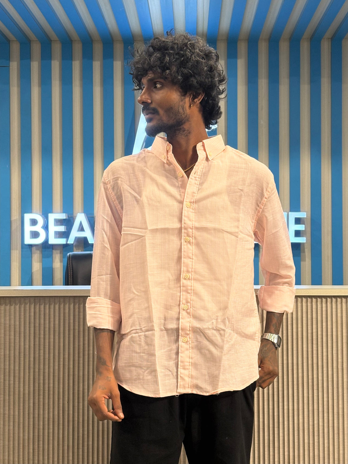 Pink Striped Shirt