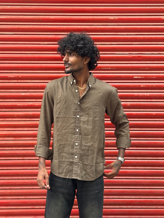 Brown Linen Shirt