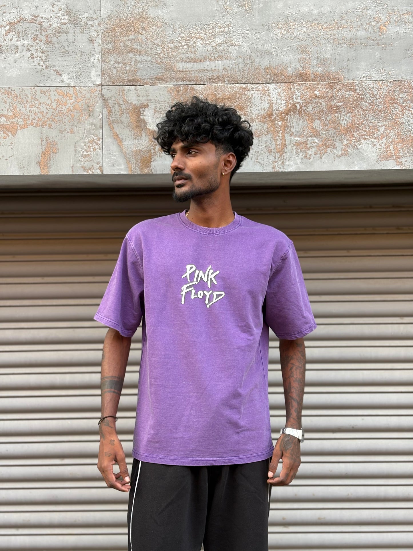 Purple Acid Wash Oversized Tshirt