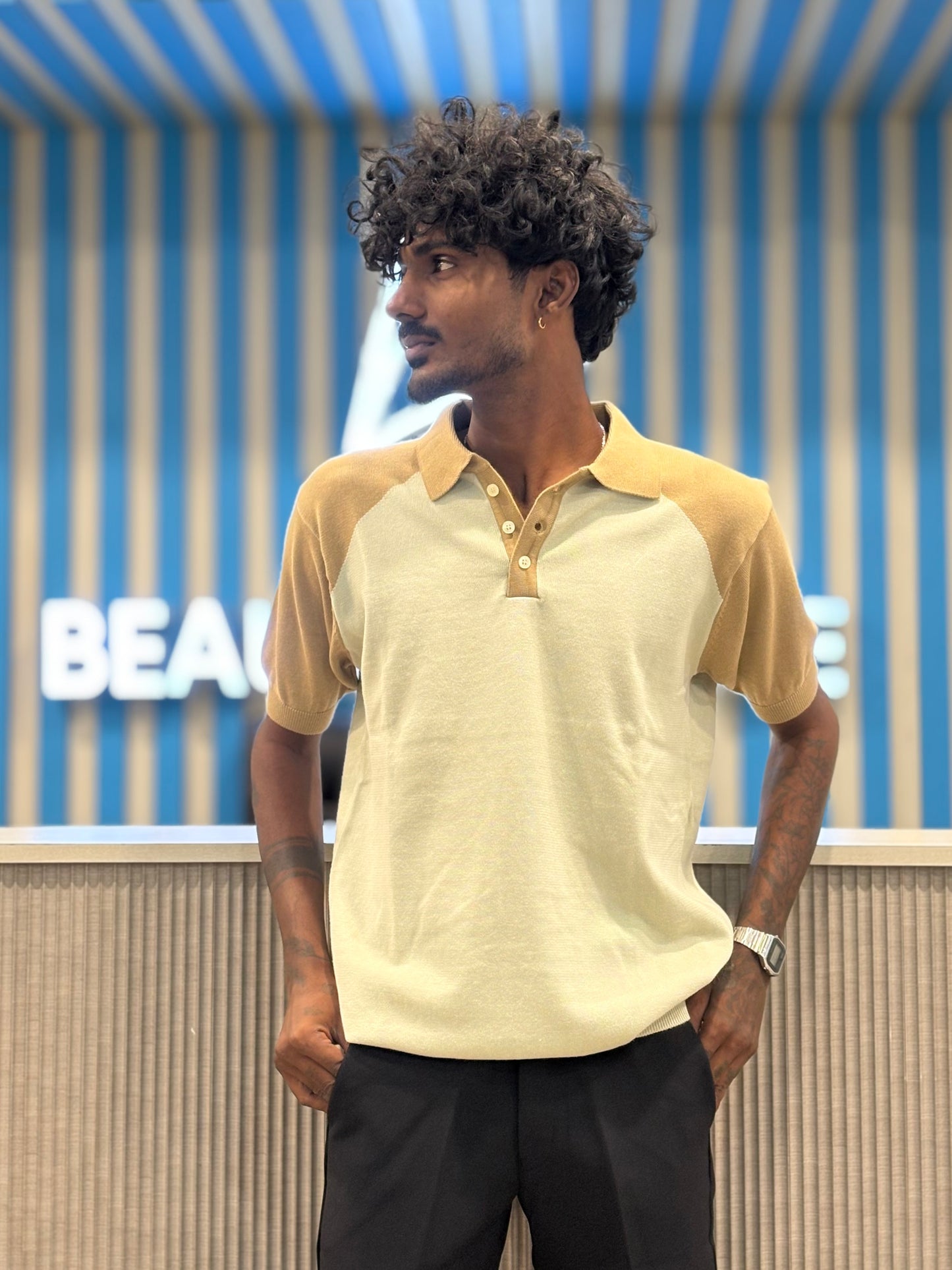 Beige Polo Tshirt
