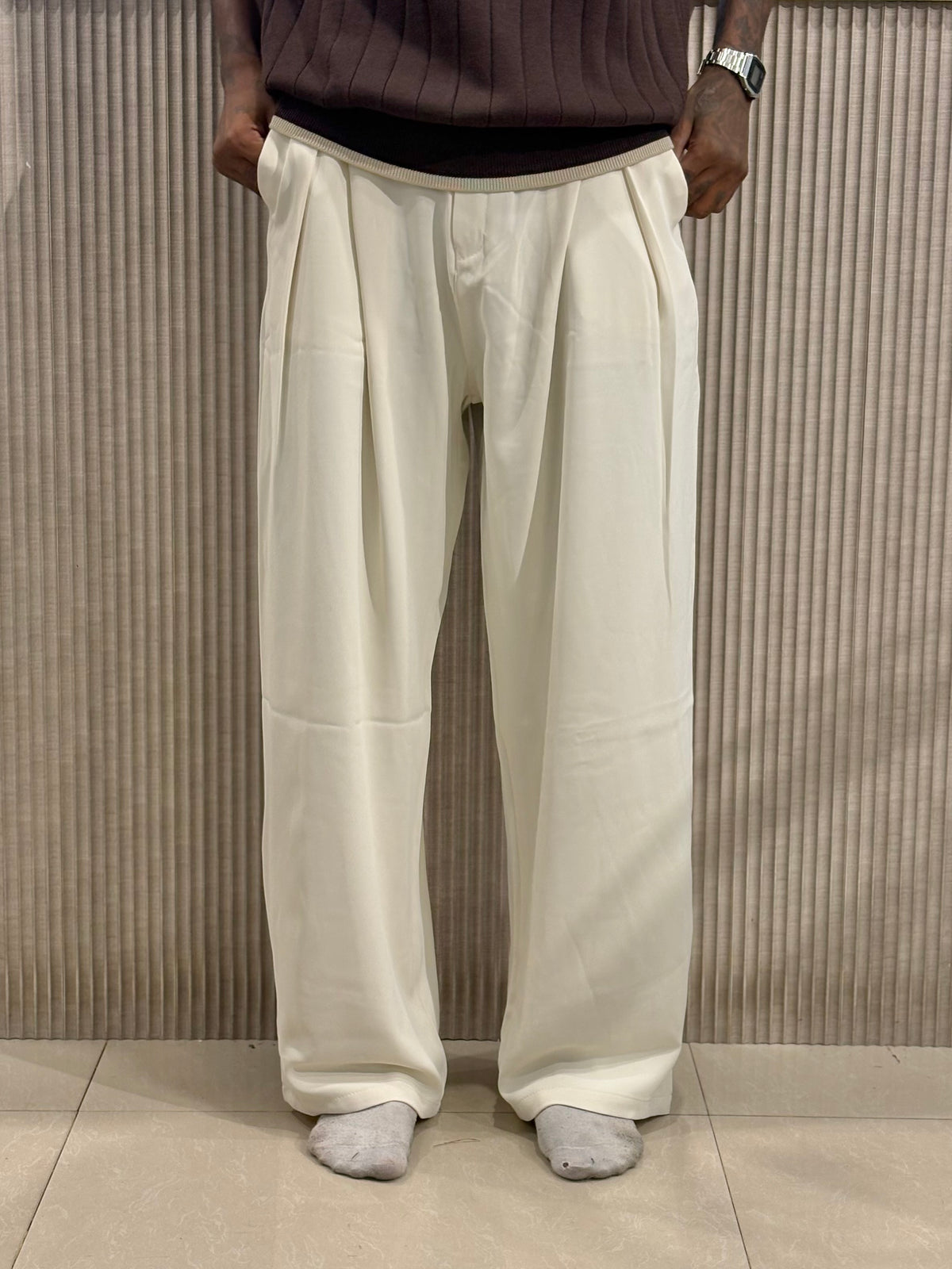 Off White Korean Pants