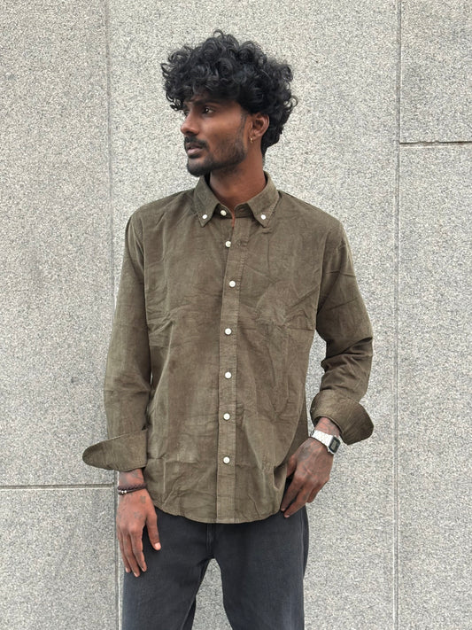 Green Corduroy Shirt