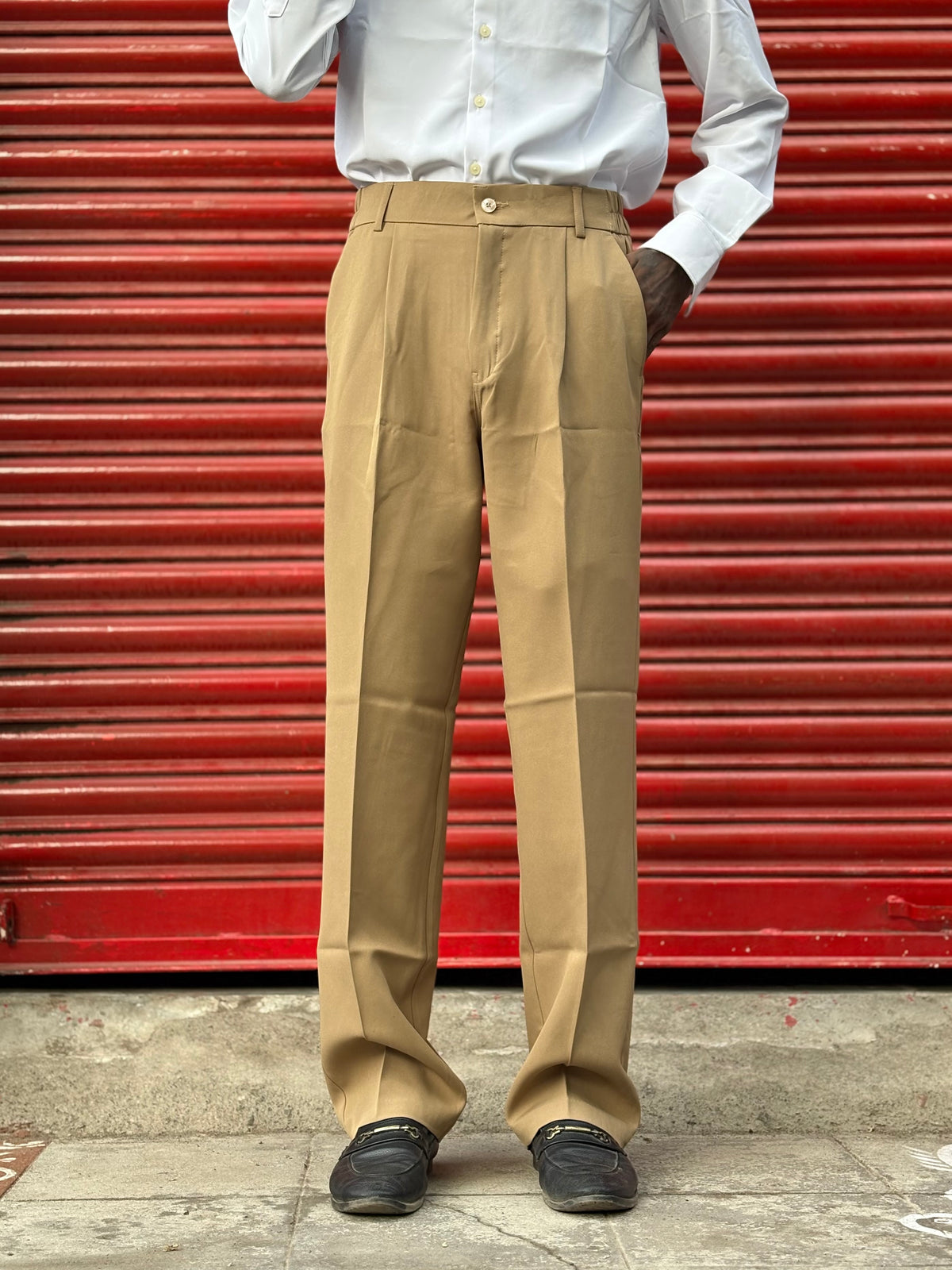 Beige Korean Pants