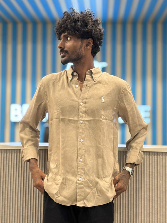 Beige Linen Shirt
