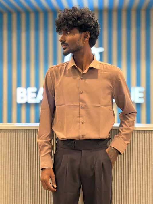 Brown Armani Solid Shirt
