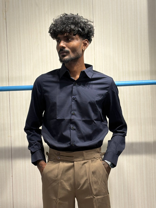 Navy Blue Liquid Shirt