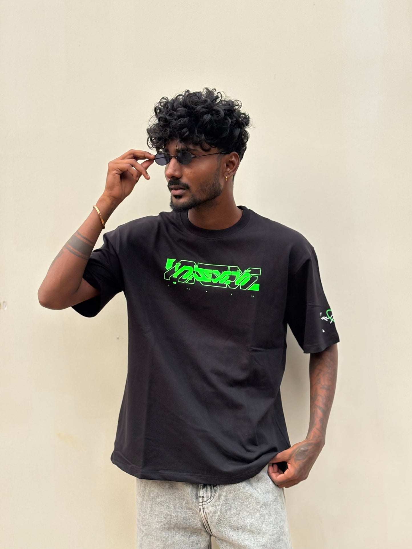 Black Neon Oversized Tshirt