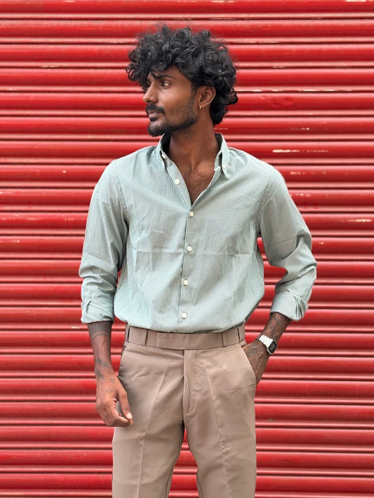 Green Striped Shirt