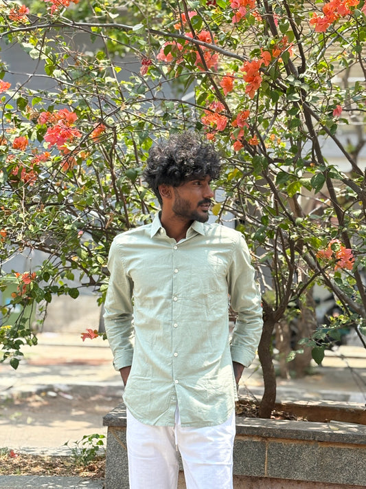 Light Green Linen Shirt
