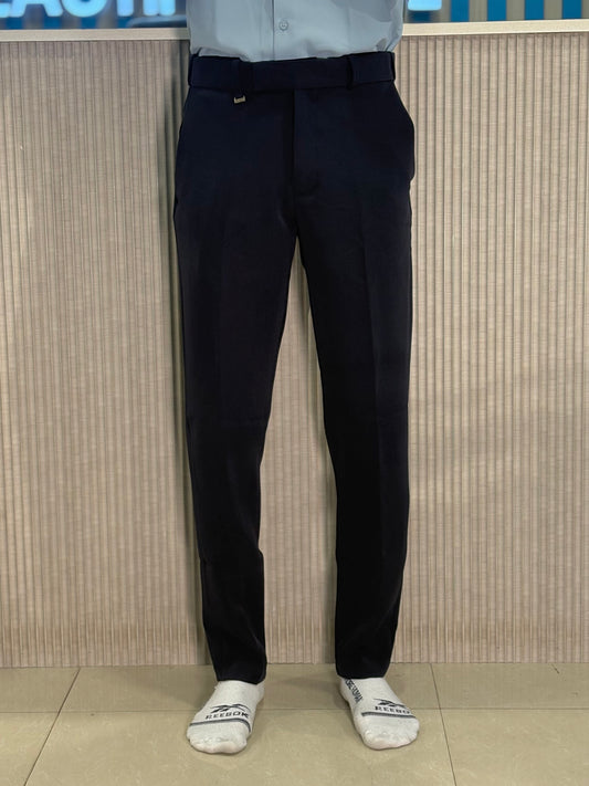 Navy Blue Polo Fit Flexi Waist Formal Pants