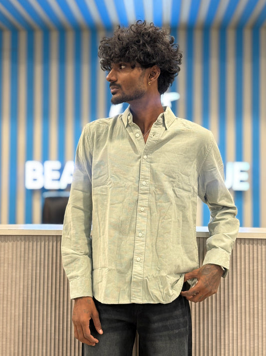 Light Green Corduroy Shirt