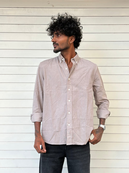 Light Grey Corduroy Shirt