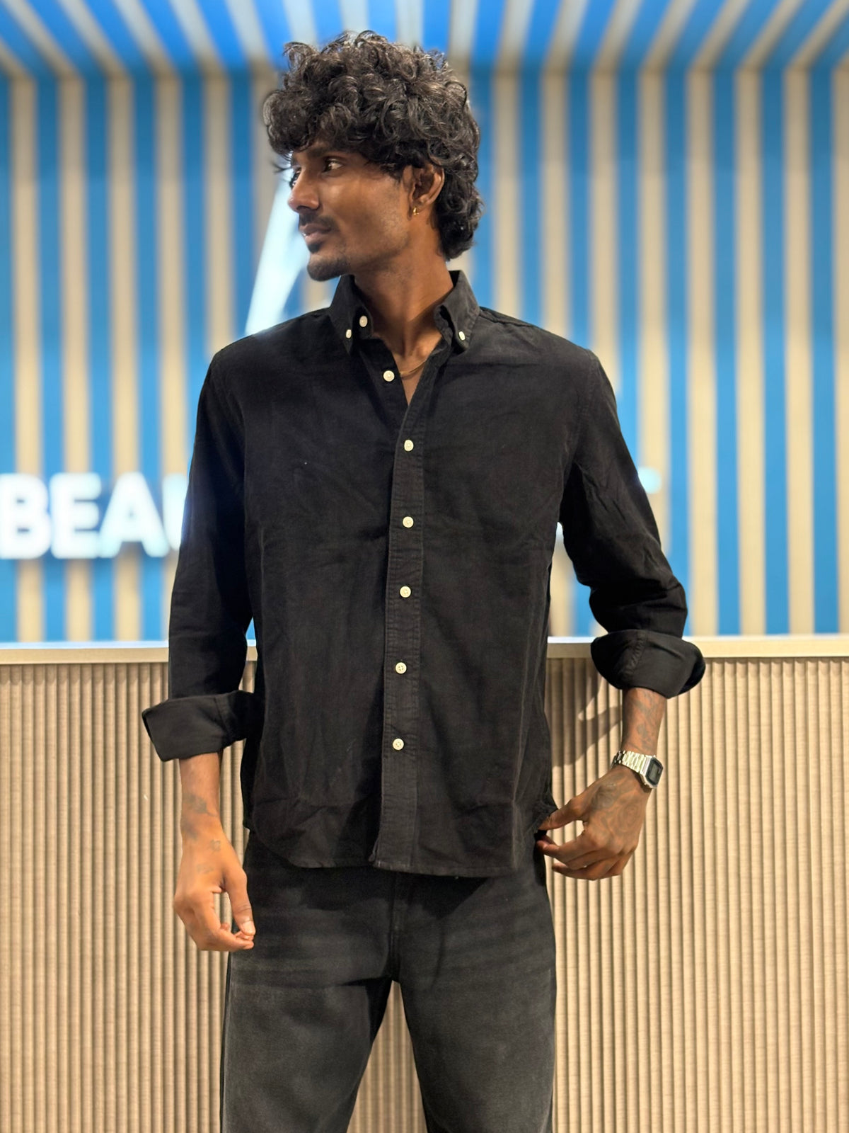 Black Corduroy Shirt