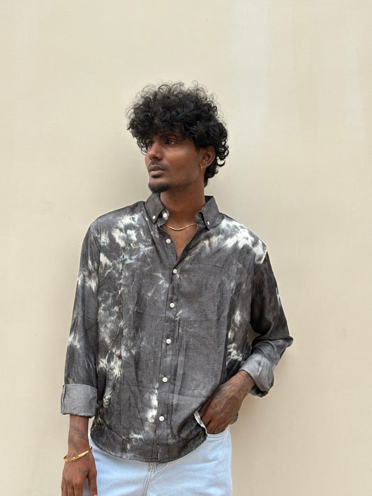 Black Rayon Viscose Shirt